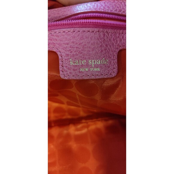 Kate Spade Pink/Fuchsia Purse Handbag Double Strap Short Drop Faux Leather Trim - Picture 3 of 16